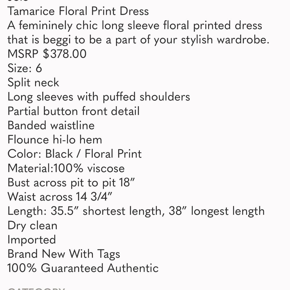 NWT Joie Tamarice Black Floral Hi-Lo Mini Dress - Picture 10 of 12